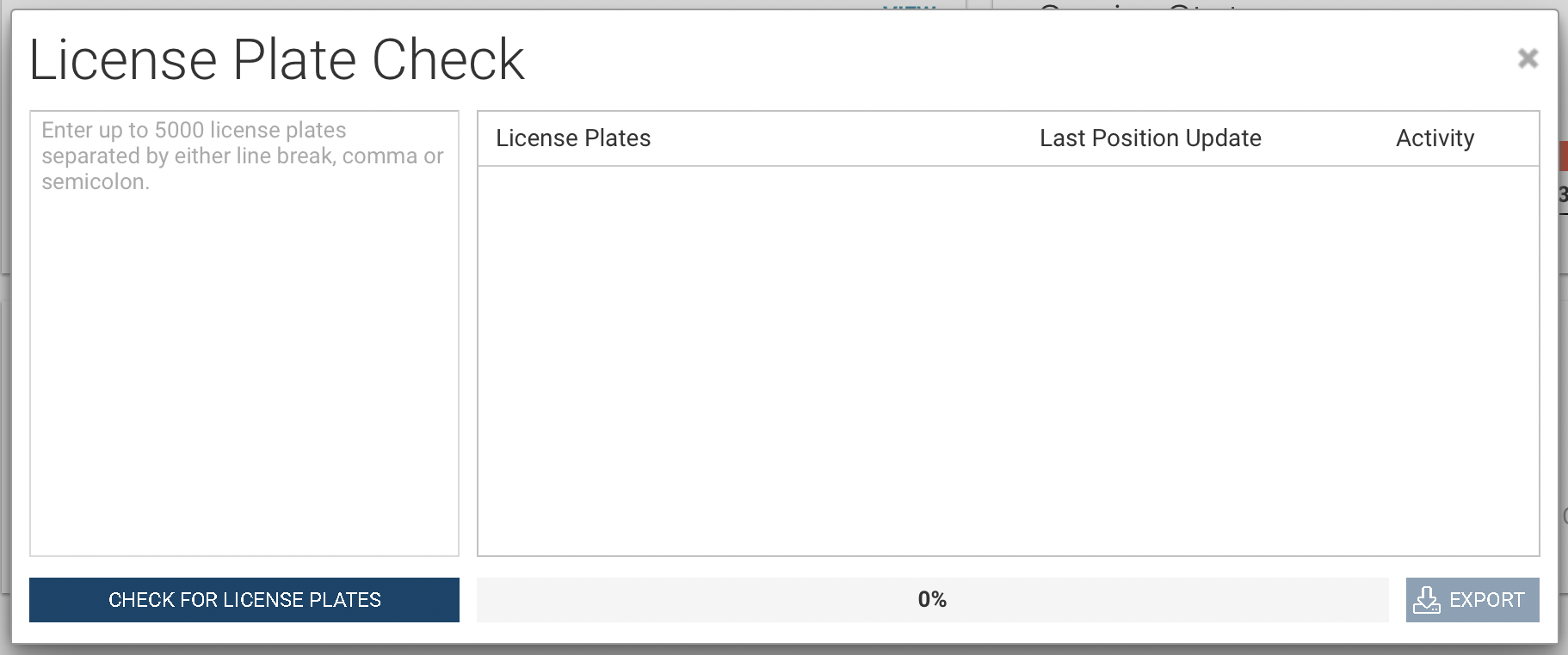 Check License Plates project44